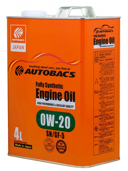 Масло моторное Autobacs Engine oil 0W-20 4л SN/GF-5