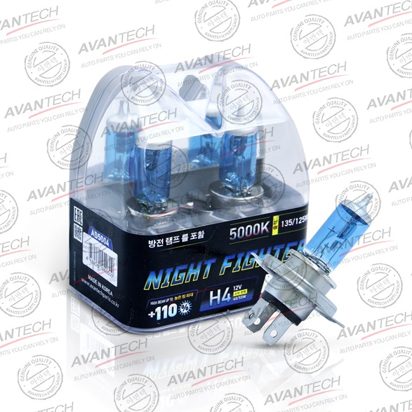 Лампа высокотемпературная Avantech NIGHT FIGHTER H4, комплект 2 шт.