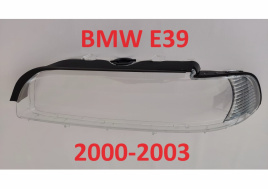 Стекло фары BMW E39 00-03 левое с резинкой хром/TMKDDZE39H02L