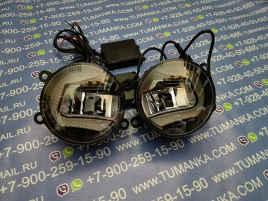 LED противотуманная фара DW/FD/MB/RN/SZ/PG/CT/JG 2в1 к-кт 2шт/TMKM701