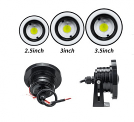 Универсальные LED ПТФ 2,5" с ДХО/HFOG64MMW
