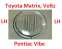 Стекло ПТФ Toyota Matrix 03->/Voltz 02->/Pontiac Vibe 03-> лев./TOYMTR03LH